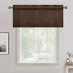NICETOWN Brown Velvet Valance Curtains - Image 6