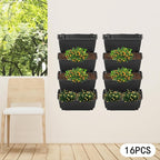 Vertical Wall Planter with 16 Pots, Hanging Garden Plant Flowerpot Holder - Image 8