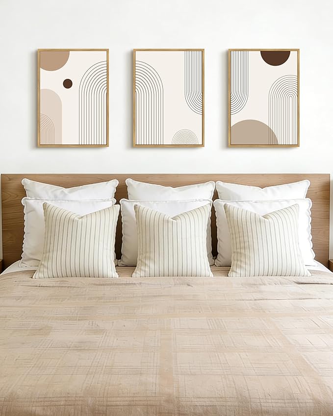 PHOPAGO Boho Wall Art Minimalist Bohemain Framed Wall Printing 11x14in Abstract - Image 4