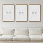 Large Framed Neutral Vintage Wall Art - Image 3