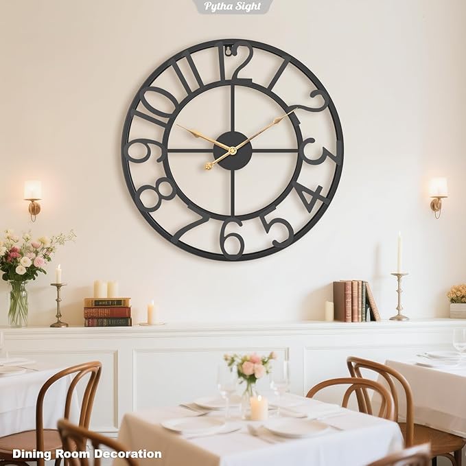 Pytha Sight Wall Clock Large for Living Room Decor, 18 Inch Decorative Silent - Image 6