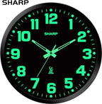 Sharp Glow in the Dark Atomic Analog Wall Clock - Image 2