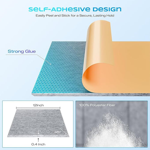 18 Pack Acoustic Panels for Walls, Sound Absorbing Foam Panels for Home & - Image 2