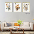 Bwodke Wildflower Poster Watercolor Botanical Floral Wall Art Colorful Canvas - Image 5
