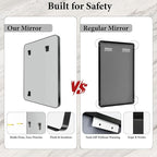 60x36 Inch Bathroom Mirror for Wall, Matte Black Metal Framed Bathroom Vanity - Image 4