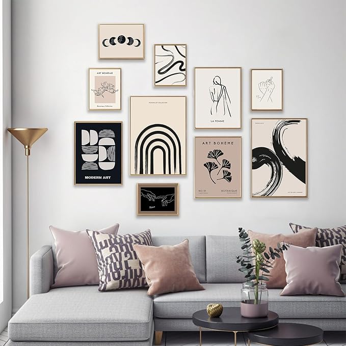 KBKBART Minimalist Boho Wall Art Prints, Eclectic Home Decor - Image 2
