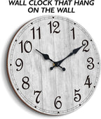 Wall Clock, 10 Inch Wall Clocks Battery Operated Silent Non Ticking, Country - Image 5