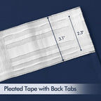 MIULEE Navy Blue Back Tab Blackout Curtain 96 Inch Long 2 Panels Set - Image 4
