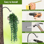 FEED GARDEN 2 Pack 10 Inch Hanging Plant Bracket Wall Hooks Decorative Plant - Image 5