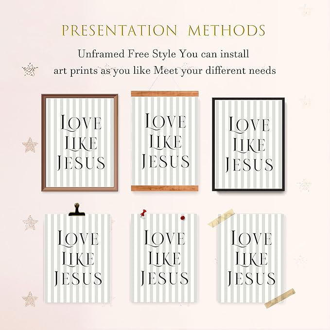 LARTSFRO Coquette Black Bow Jesus Wall Art Decor Posters, Inspirational Bible - Image 4