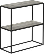 Furinno Moretti Modern Wide Stackable Metal Shelf, French Oak Grey - Image 4