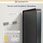 Keonjinn Black Bathroom Mirror for Over Sink, Sandblasted Finish Matte Black - Image 6