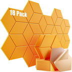 18 Pack Self-adhesive Acoustic Panels 12" X 10" X 0.4" -Sound Proof Foam Panels by Dailycooper
