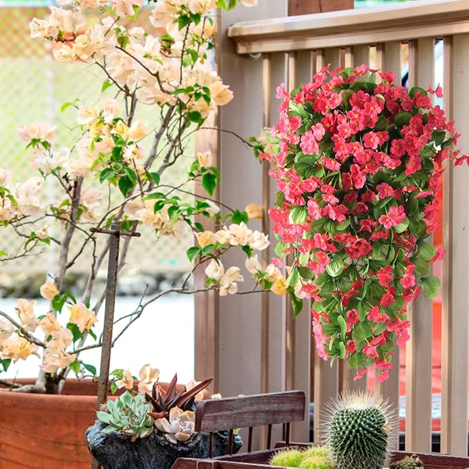 ZFProcess Artificial Fake Hanging Flowers Plants - Image 2