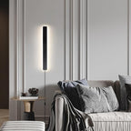 KELUOLY Modern Plug in Wall Sconces, 23.6 inch Frosted Black LED Long Wall - Image 2