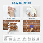 COMSTICKC 3D Faux Brick Wall Panels Peel and Stick Wall Stickers, Small Size - Image 8