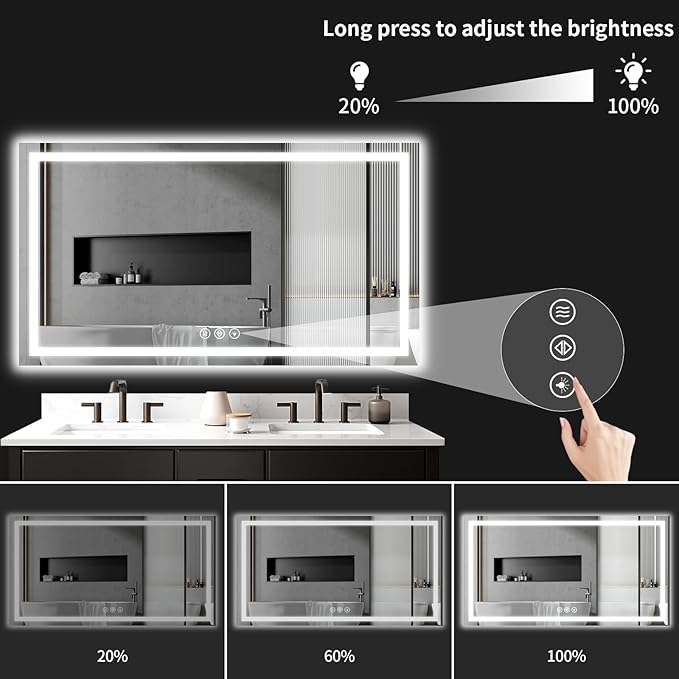 LED Bathroom Mirrors 32"x72" Bathroom Mirror - Image 4