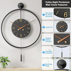 34.6×24 Inch Large Modern Decorative Oversized Pendulum Wall Clocks - Image 2