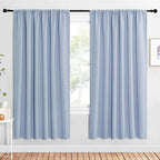 NICETOWN Bedroom Window Curtain Panels, Vintage Blue, 2 Panels, 62 in x 72 in by NICETOWN