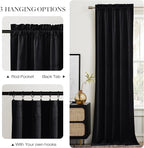 NICETOWN Black Velvet Curtains 84 inch Long - Image 6