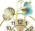 Wall Clocks for Living Room Decor, Unique 3D Metal Iron Ginkgo Leaf Wall Art - Image 5