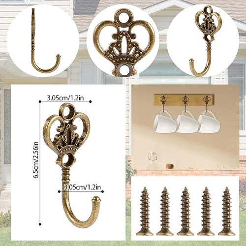 20 PCS Vintage Decorative Wall Hooks, Bohemian Decorative Coat Hook - Image 2