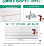 FRAYSCENT Slat Wall Paneling Garage Slat Wall Storage Systems Slatwall Panels - Image 4