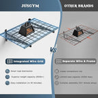 Jusgym 2 Pack Heavy Duty Garage Wall Shelving Set, Wall Mounted Garage Shelves - Image 4