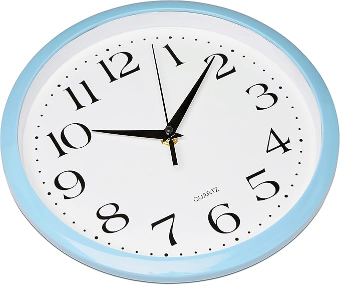 Bernhard Products Light Blue Wall Clock Silent Non Ticking - Image 5