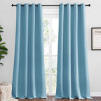 NICETOWN Teal Blue Blackout Curtains 102 inches Length by NICETOWN