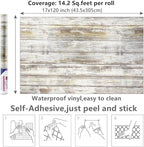 Arthome 11x100'' Gray Rustic Wood Contact Paper Peel and Stick Self-Adhesive - Image 7