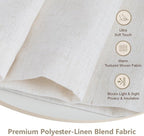DEJAVU No Drill Cordless Blackout Roman Shades, Linen Textured Privacy Roman - Image 2