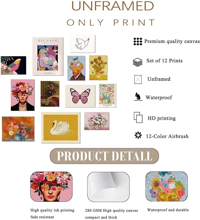 Eclectic Wall Art Decor, Colorful Eclectic Wall Art Prints, Colorful Posters - Image 3