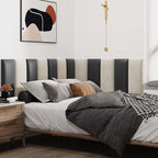 IFNOW Wall Mounted Upholstered Headboard Full, 3D Peel and Stick Soundproof - Image 4