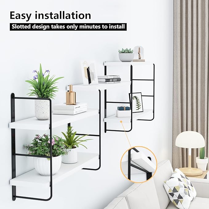 MXCSE Wall Shelves, Wall Mounted Bookshelves, DIY Floating Shelves - Image 8
