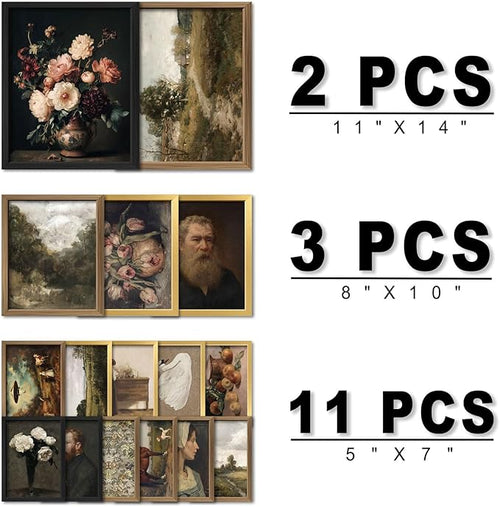 16 PCS Framed Vintage Wall Art Decor, Moody Victorian Gothic Dark Academia - Image 2
