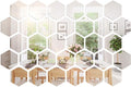 Shappy 32 Pcs Hexagon Mirror Wall Stickers Removable Silver Acrylic Mirror by Shappy