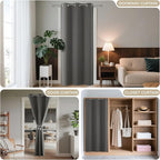 Joydeco Blackout Door Curtain for Doorway Privacy 90 Inches Long, Grommet - Image 4