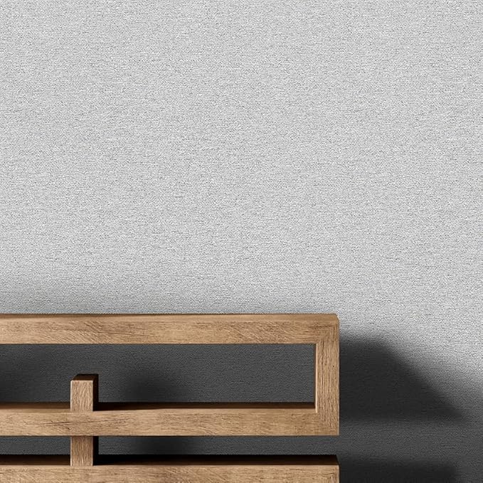 SHUFA White Brown Cotton-Like Textured Grasscloth Wallpaper Matte Thick Real - Image 4