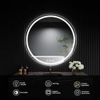 LED Bathroom Mirror 26 Inch Round Bathroom Mirror - Image 6