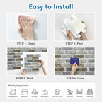 COMSTICKC 3D Faux Brick Peel and Stick Wall Covering, Small Brick Size Thin PVC - Image 8