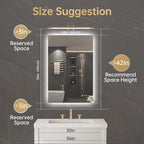 LOVESPEJO 24"x36" Backlit Mirror Bathroom, LED Bathroom Mirror - Image 9