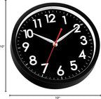 AKCISOT Wall ClockModern Black Silent Non Ticking Wall Clocks Battery Operated - Image 10