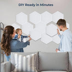 12 Pack Hexagon Acoustic Panels, Self-Adhesive Acoustic Wall Panels - Image 4