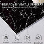 10pcs Peel and Stick Tile Shower Waterproof Marble Tiles Wall Panels, - Image 5