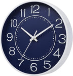 HZDHCLH Modern Wall Clocks Battery Operated, 10 inch Navy Blue Clock - Image 2