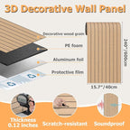 Arthome Peel and Stick Slat Wall Panels 15.7 "x240, Self-Adhesive PVC Wood - Image 8