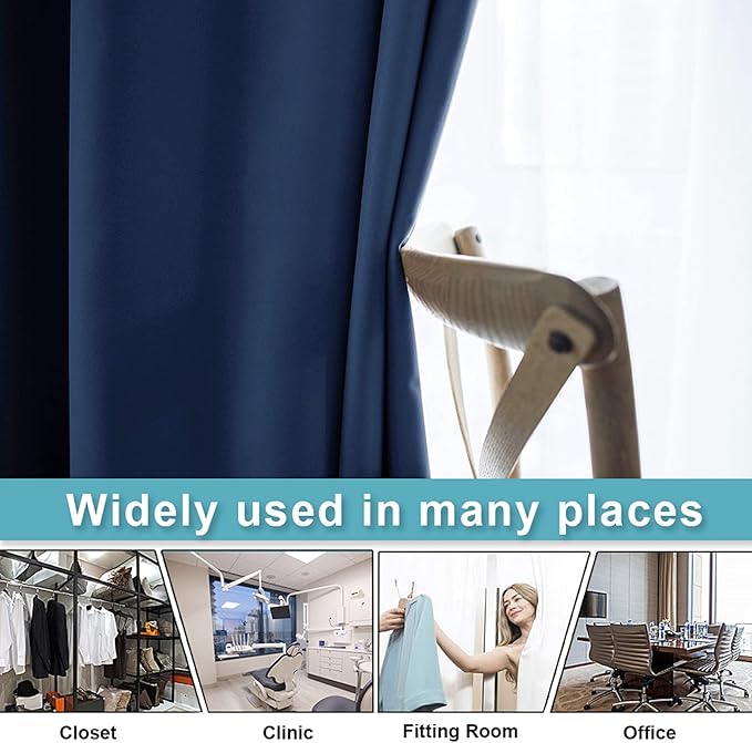 RYB HOME Privacy Room Partition Curtains Blackout Drapes Energy Efficient Odor - Image 6
