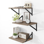 Heimlove Deep Floating Shelves for Wall, 12 Inch Deep Floating Shelves Set of 3 by Heimlove