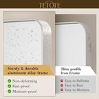 TETOTE 60 x 36 Inch Brushed Nickel Bathroom Mirror - Image 3